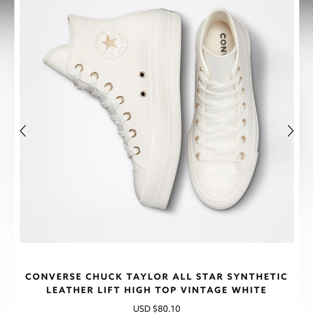 White Platform Converse